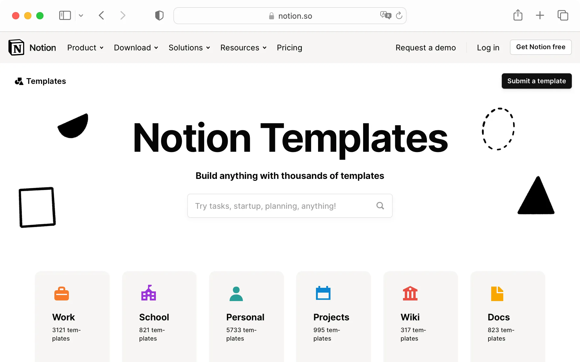 notion templates